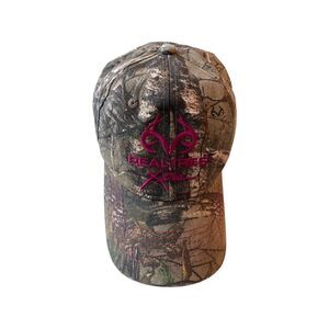 Realtree Pink Logo Camouflage Ladies Fit Hat